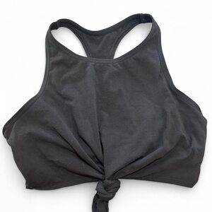 Aerie Black Activewear Top/Bra With Knot Tie